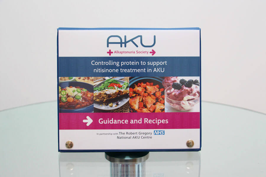 Image of the AKU Society's Low Protein Recipe book